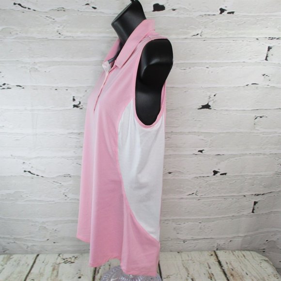 Adidas Climacool Performance Golf Sleeveless Polo Shirt - Picture 4 of 6